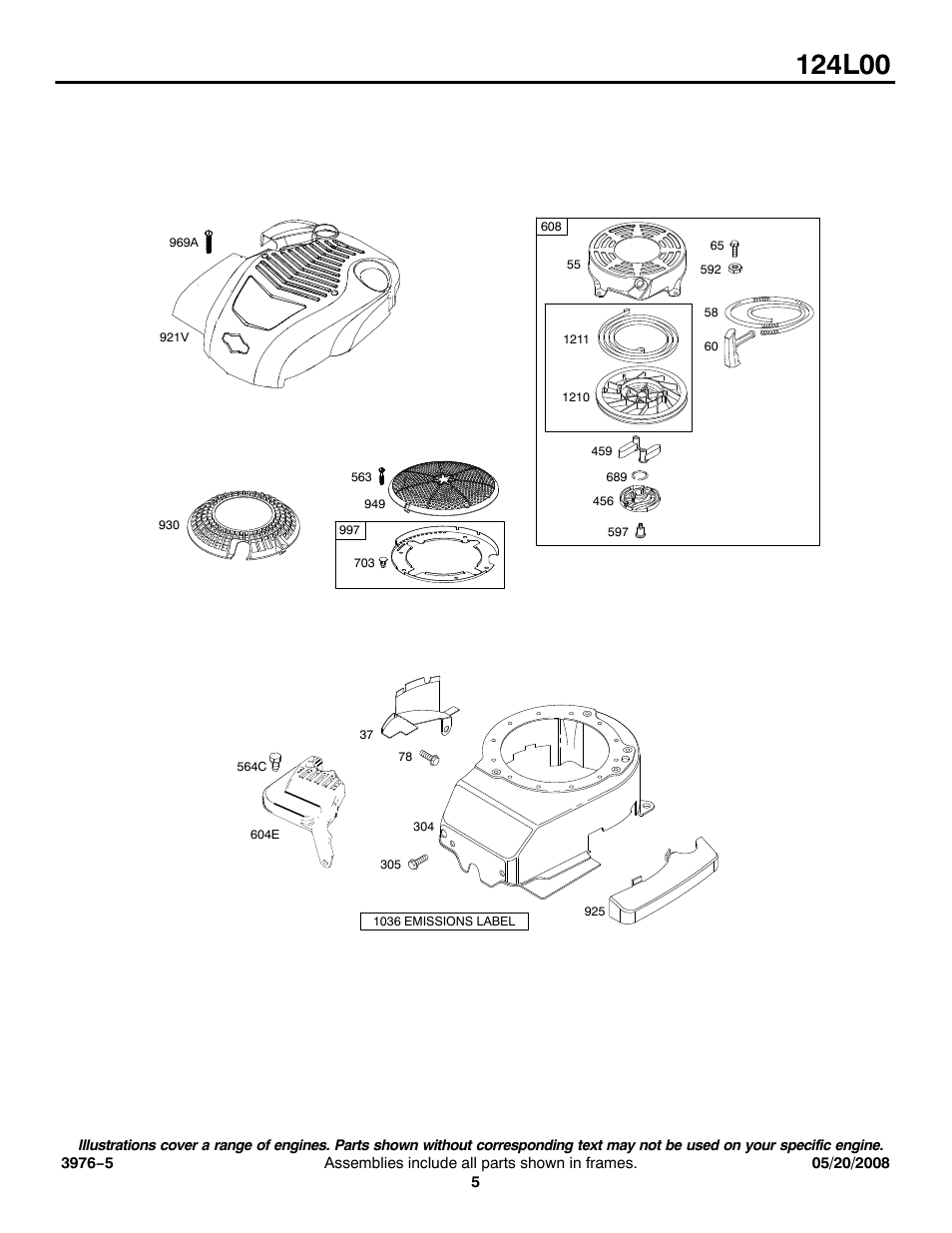 Briggs & Stratton 124L00 User Manual | Page 5 / 10