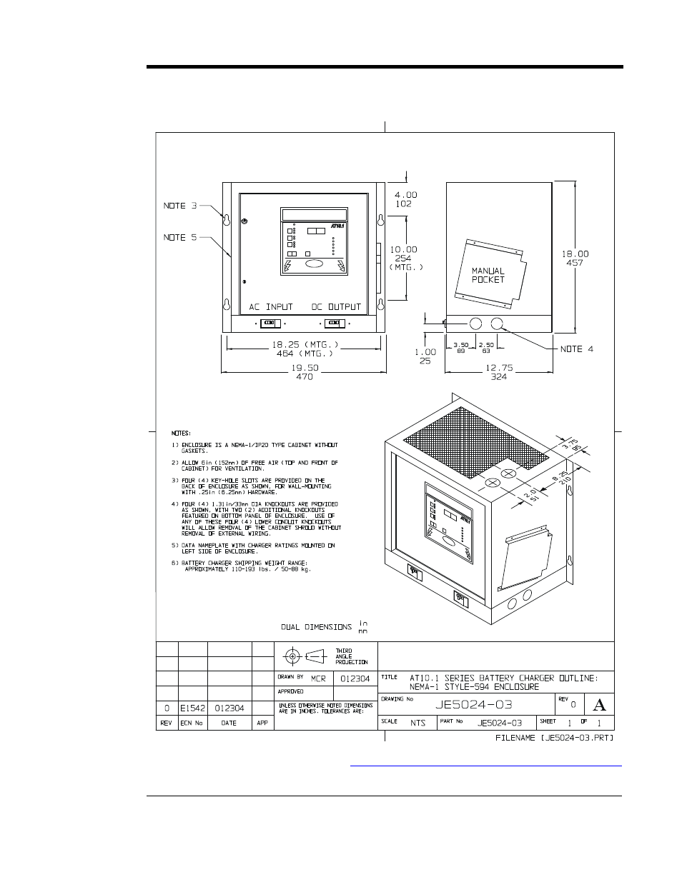 Appendix c (standard drawings) | Exide Technologies Section 94.20 User Manual | Page 77 / 100