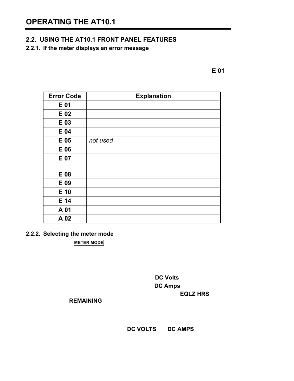 Operating the at10.1 | Exide Technologies Section 94.30 User Manual | Page 30 / 100