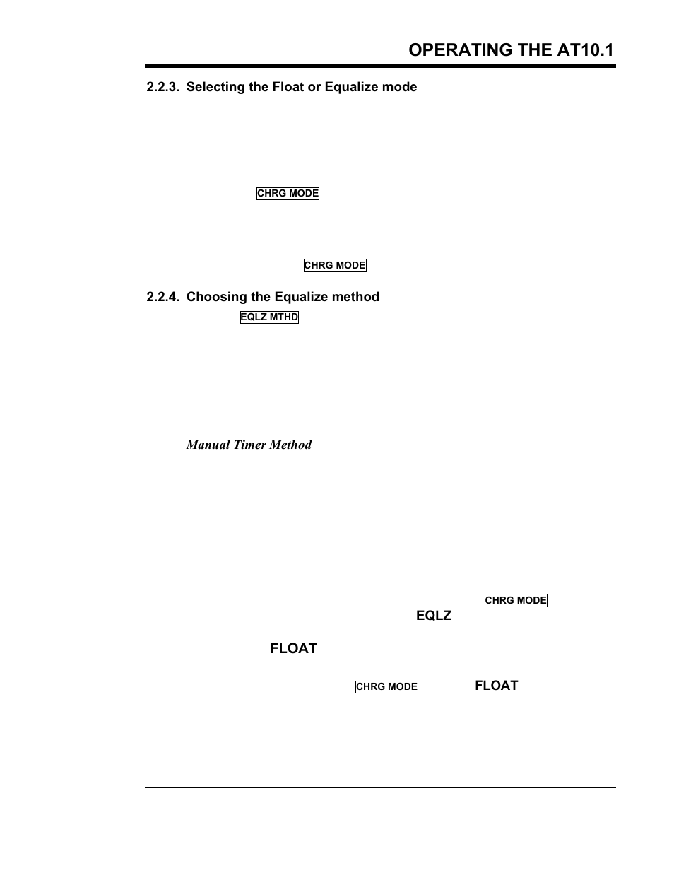 Operating the at10.1 | Exide Technologies Section 94.30 User Manual | Page 31 / 100