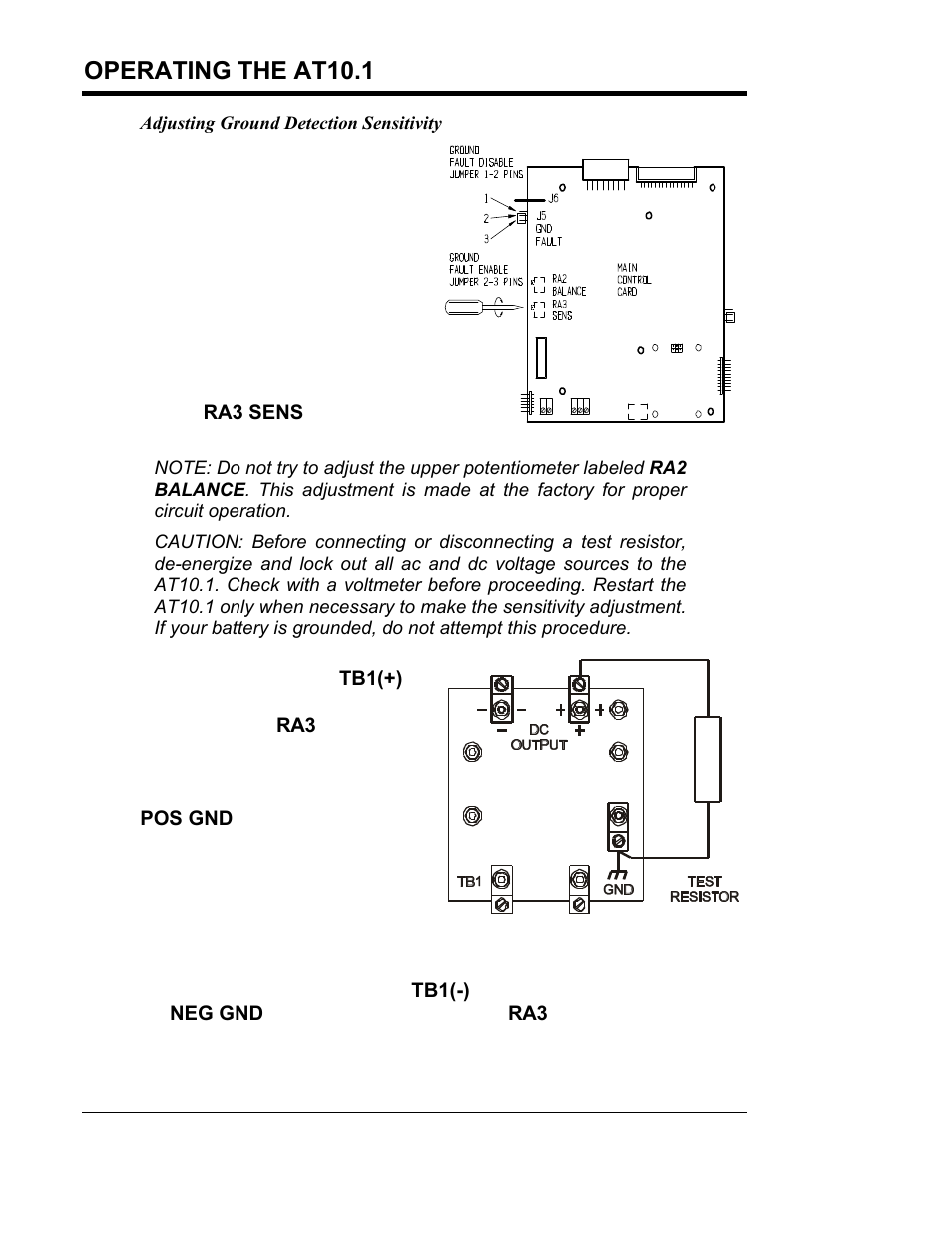 Operating the at10.1 | Exide Technologies Section 94.30 User Manual | Page 38 / 100