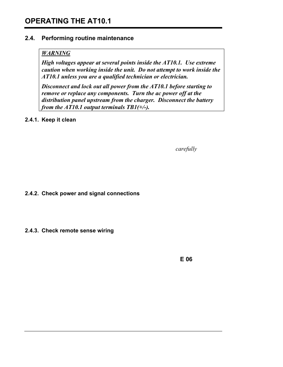 Operating the at10.1 | Exide Technologies Section 94.30 User Manual | Page 44 / 100
