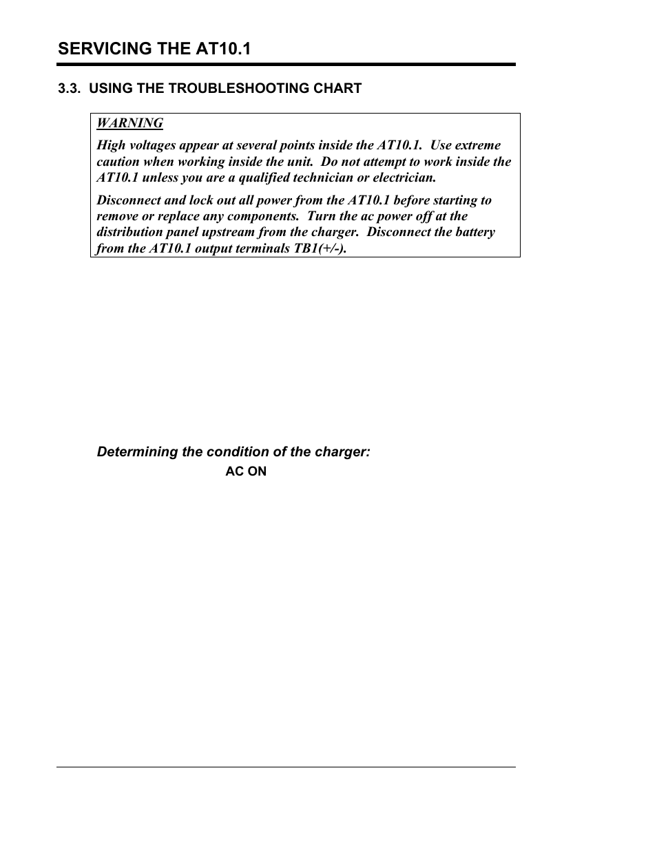 Servicing the at10.1 | Exide Technologies Section 94.30 User Manual | Page 52 / 100