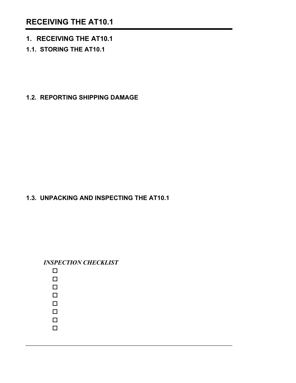 Receiving the at10.1 | Exide Technologies Section 94.30 User Manual | Page 6 / 100