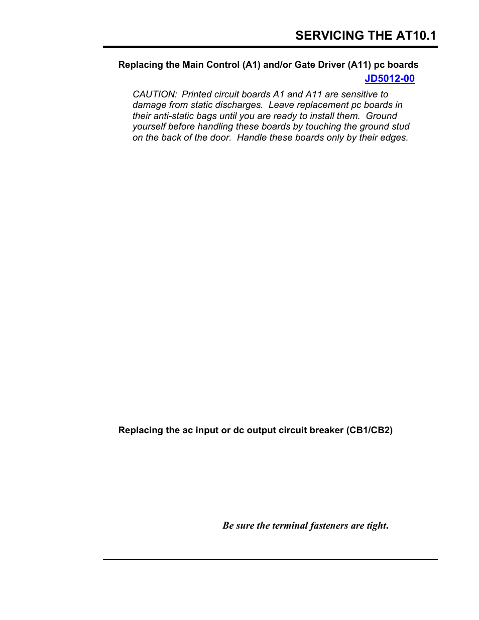 Servicing the at10.1 | Exide Technologies Section 94.30 User Manual | Page 63 / 100
