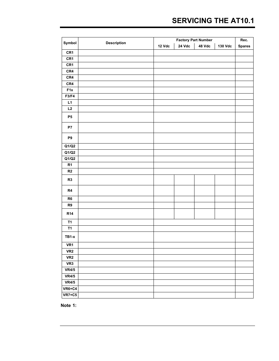 Servicing the at10.1 | Exide Technologies Section 94.30 User Manual | Page 67 / 100