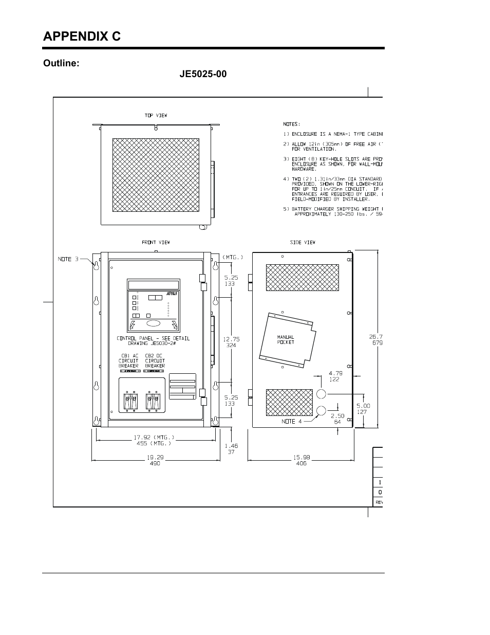 Appendix c (standard drawings) | Exide Technologies Section 94.30 User Manual | Page 76 / 100