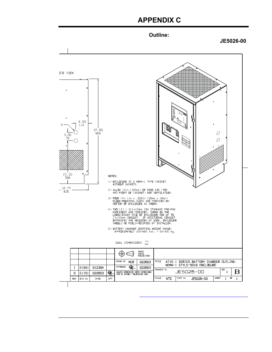 Appendix c (standard drawings) | Exide Technologies Section 94.30 User Manual | Page 79 / 100