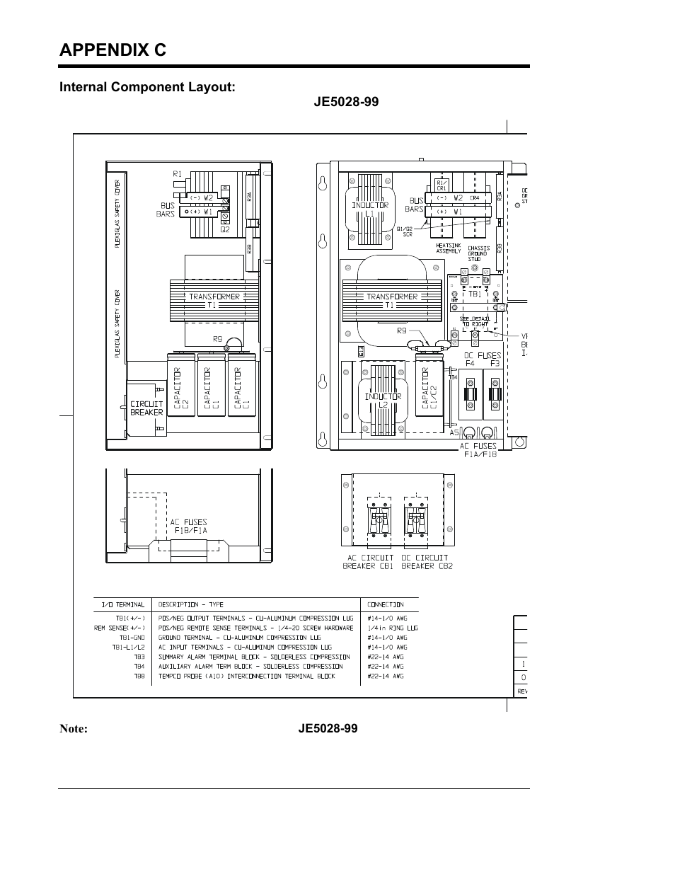 Appendix c (standard drawings) | Exide Technologies Section 94.30 User Manual | Page 80 / 100