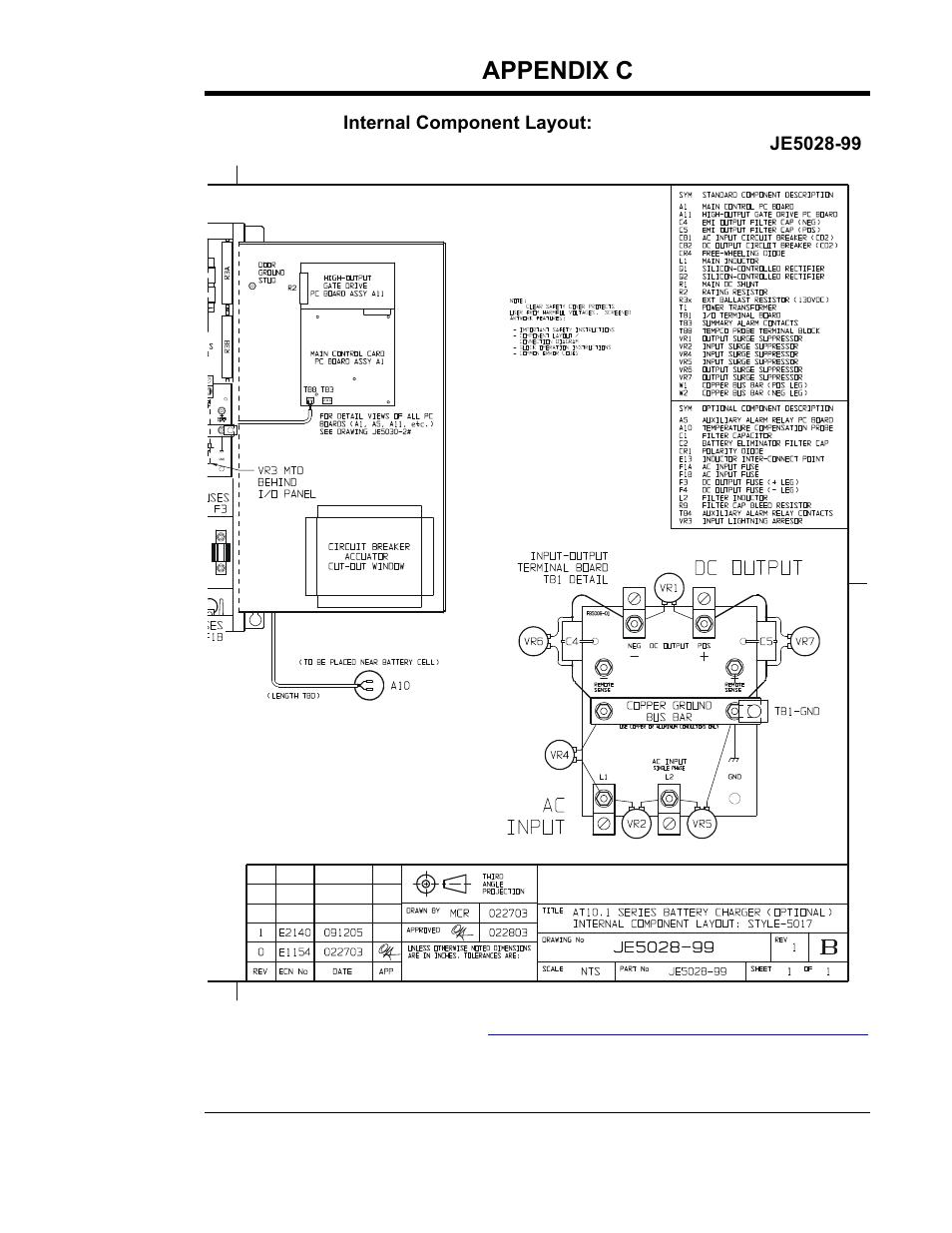 Appendix c (standard drawings) | Exide Technologies Section 94.30 User Manual | Page 81 / 100