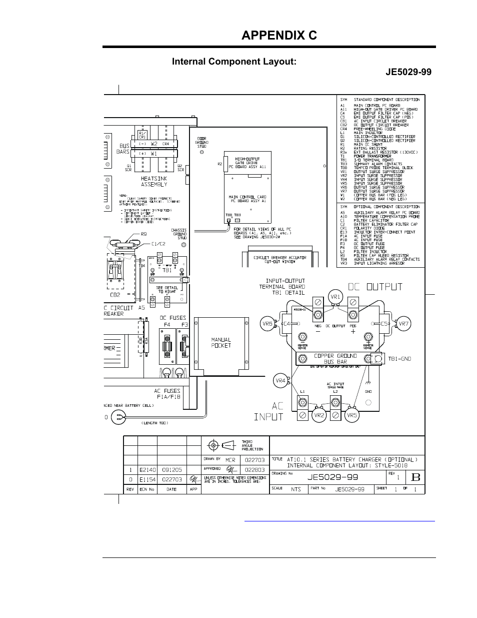 Appendix c (standard drawings) | Exide Technologies Section 94.30 User Manual | Page 83 / 100