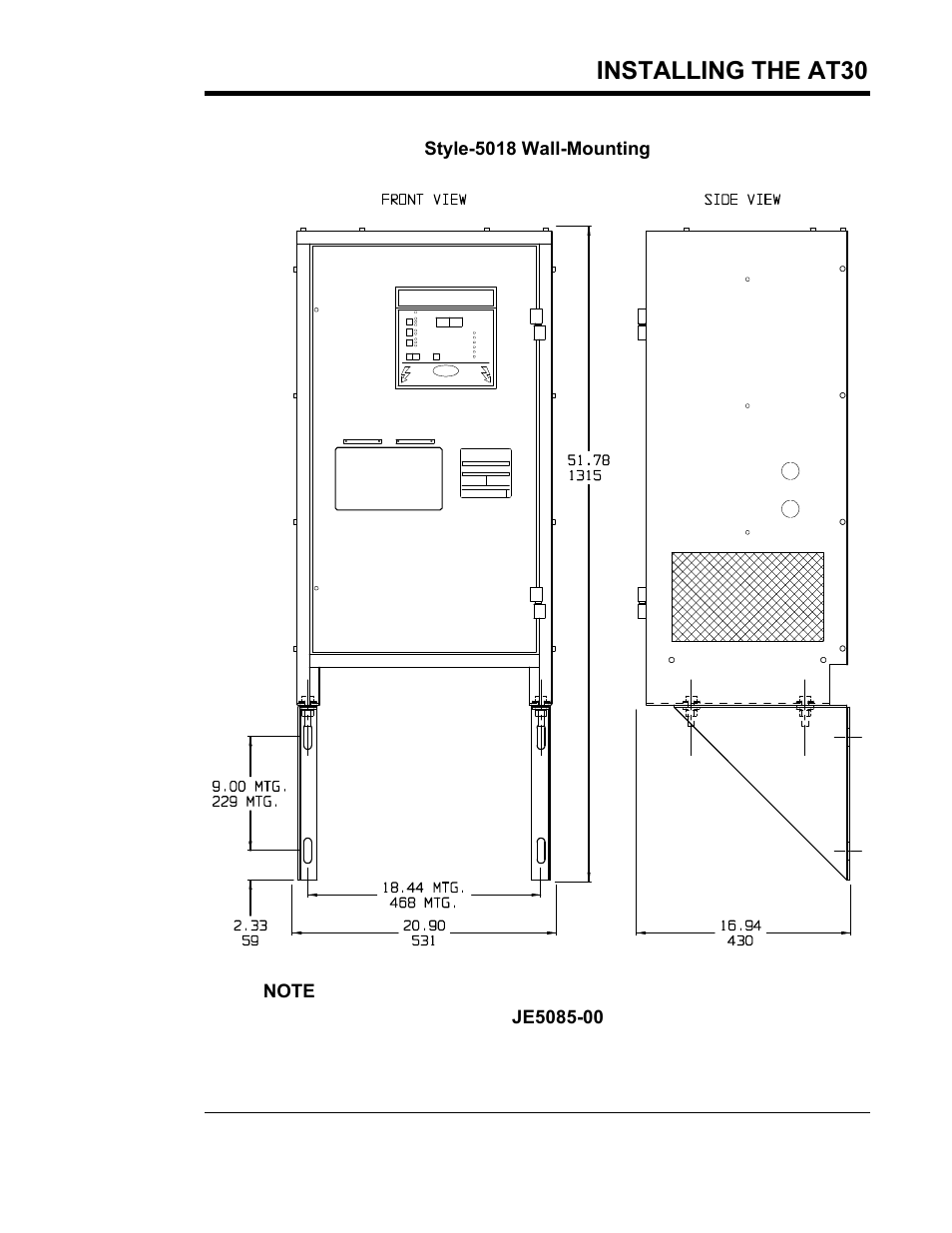 Installing the at30 | Exide Technologies Section 94.40 User Manual | Page 11 / 100