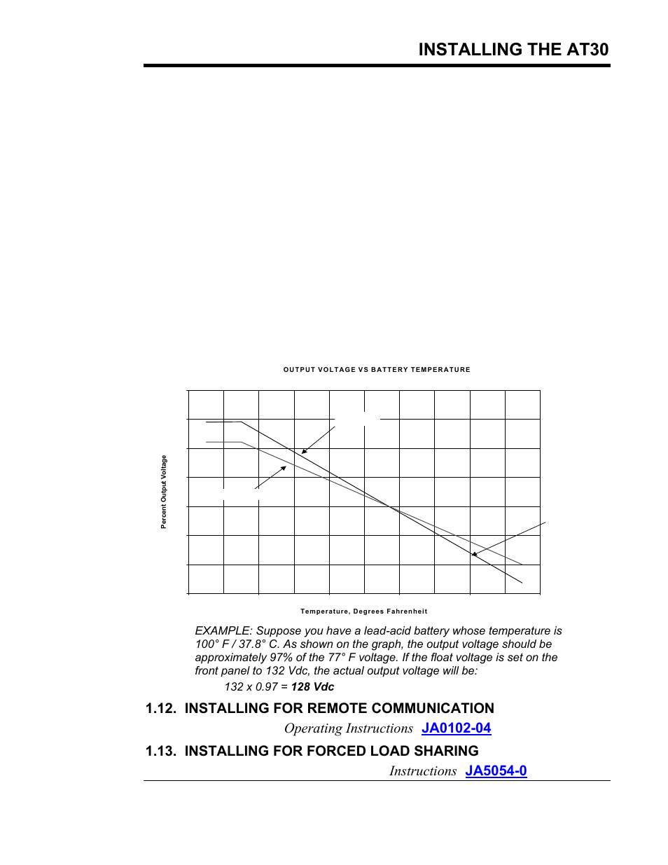 Installing the at30 | Exide Technologies Section 94.40 User Manual | Page 27 / 100