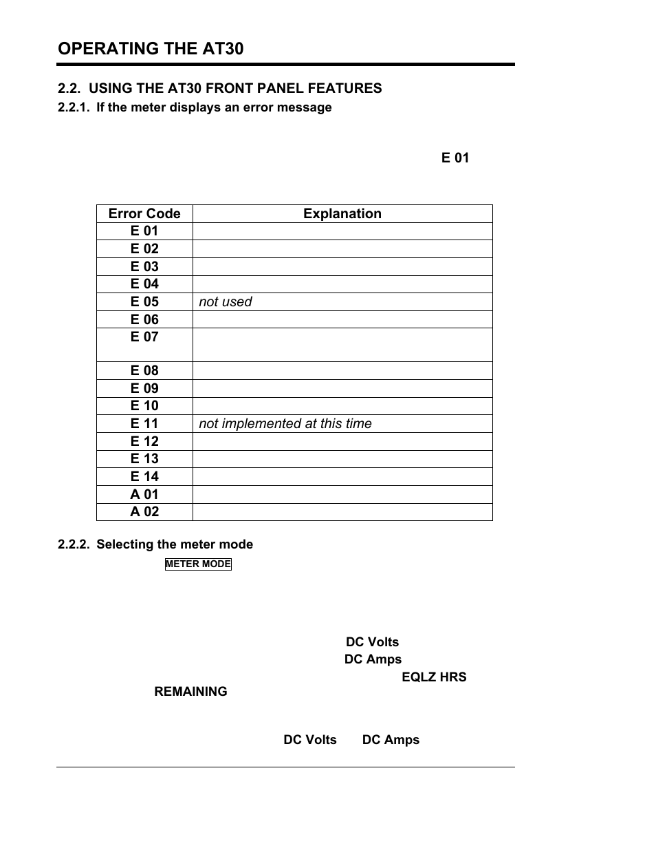 Operating the at30 | Exide Technologies Section 94.40 User Manual | Page 30 / 100