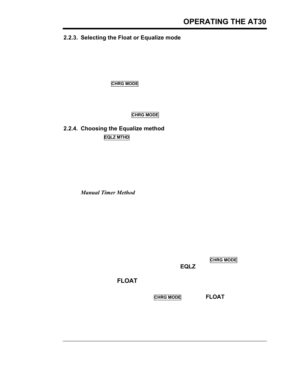 Operating the at30 | Exide Technologies Section 94.40 User Manual | Page 31 / 100