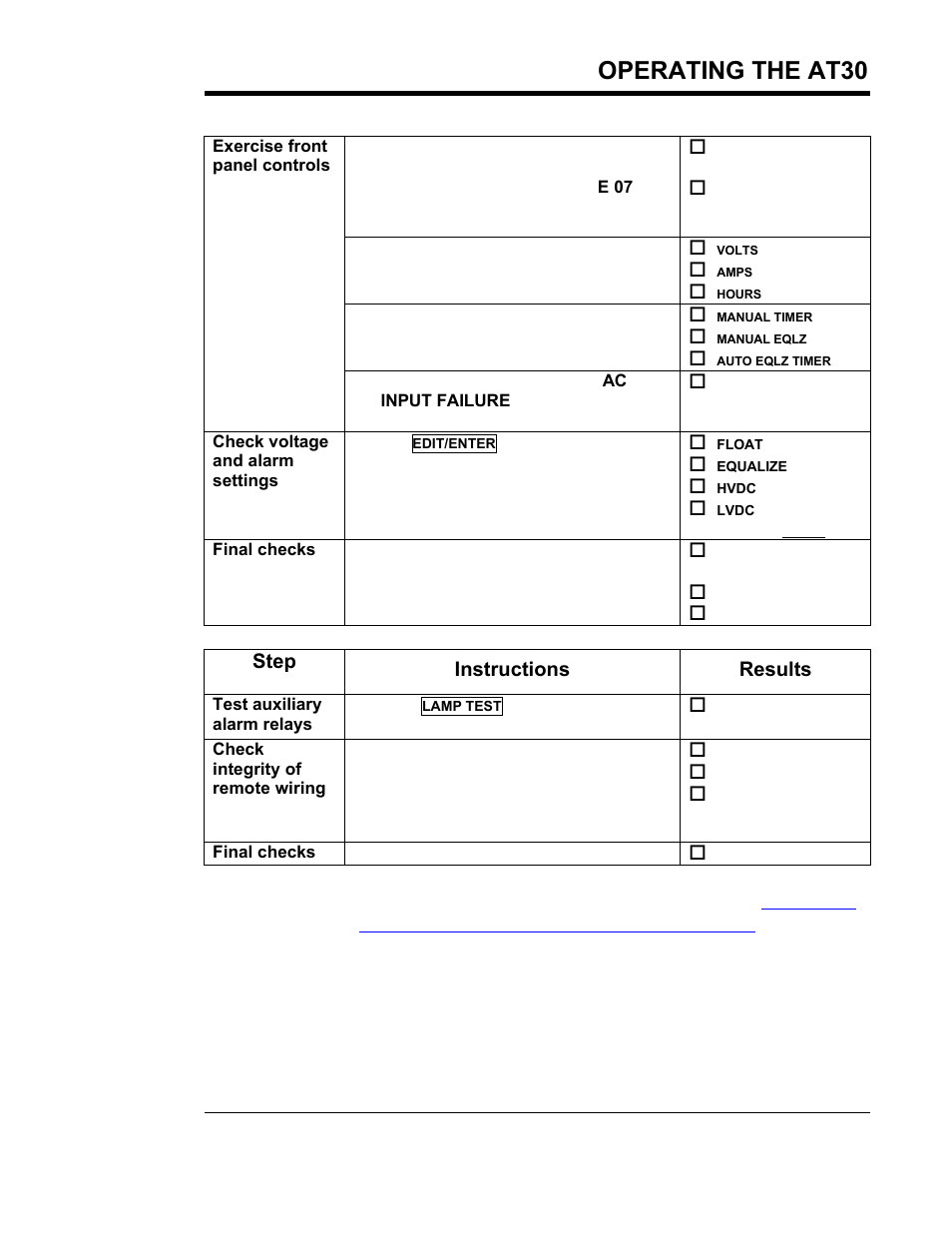 Operating the at30 | Exide Technologies Section 94.40 User Manual | Page 47 / 100