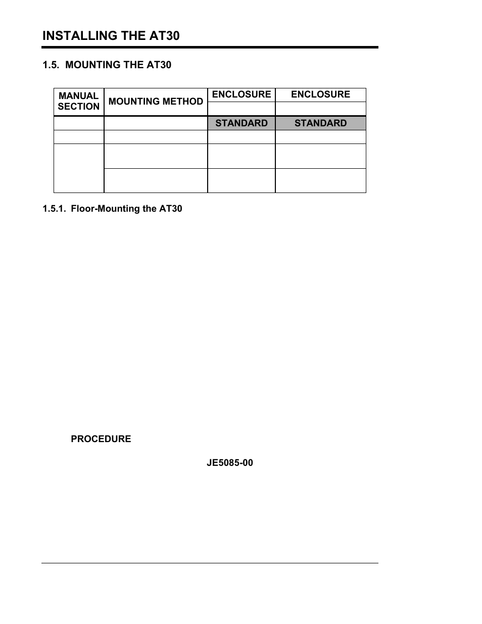 Installing the at30 | Exide Technologies Section 94.40 User Manual | Page 8 / 100