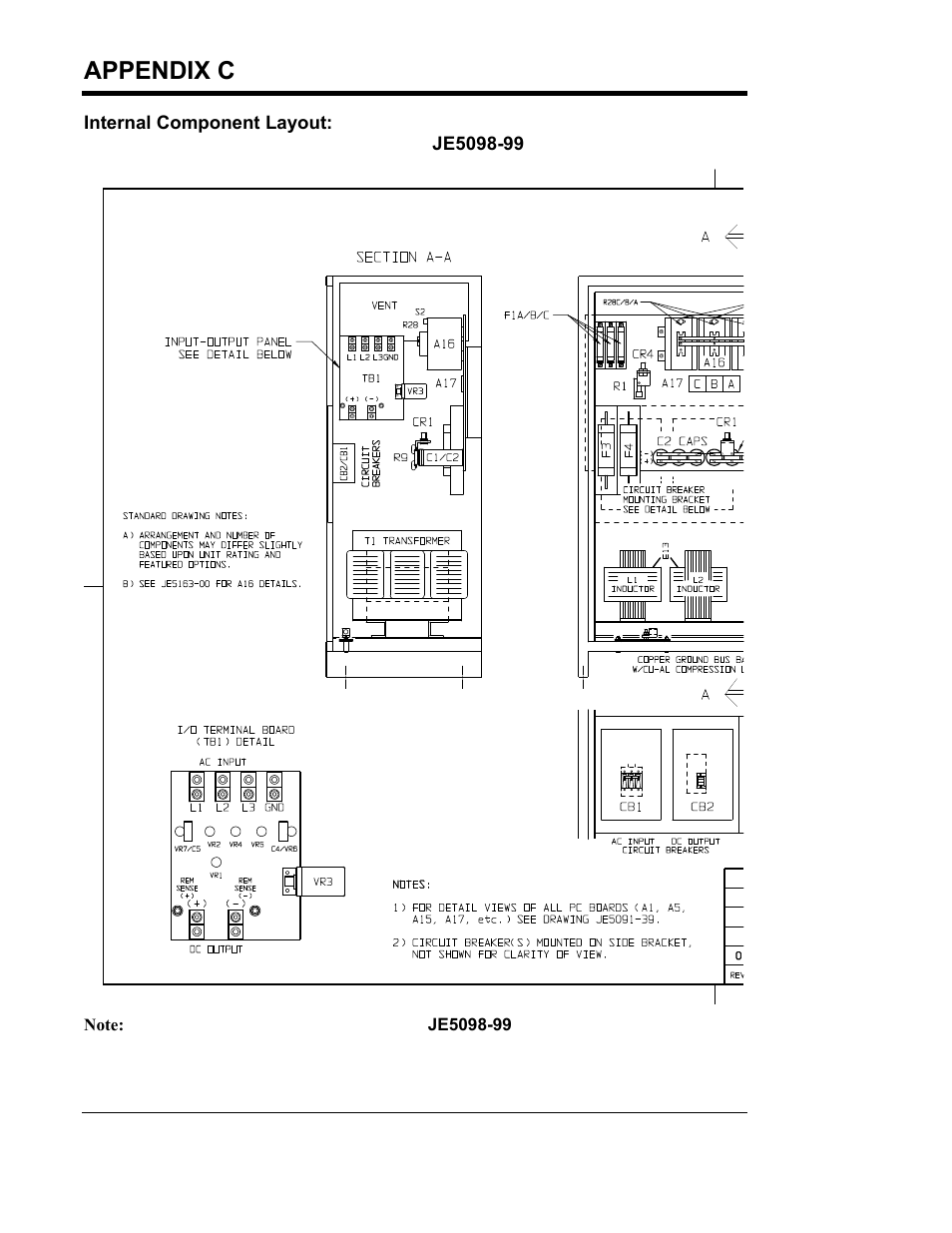 Appendix c (standard drawings) | Exide Technologies Section 94.40 User Manual | Page 80 / 100