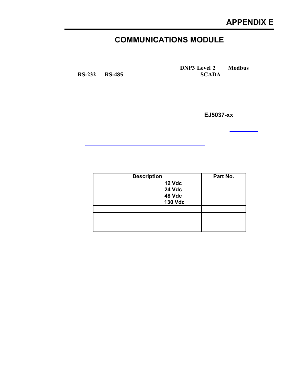 Appendix e, Communications module | Exide Technologies Section 94.40 User Manual | Page 95 / 100