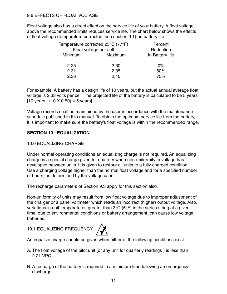 Exide Technologies Section 95.10 User Manual | Page 14 / 18