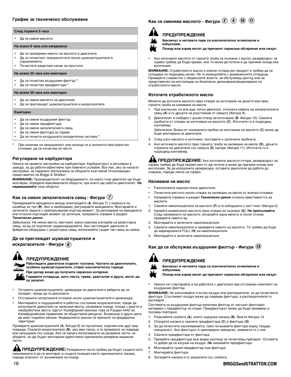 Briggs & Stratton DOV 100000 User Manual | Page 16 / 92
