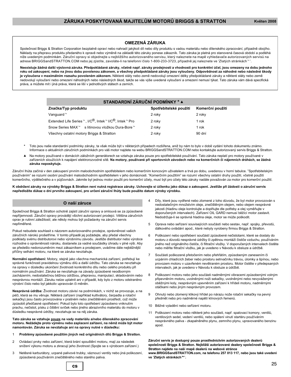 Briggs & Stratton DOV 100000 User Manual | Page 25 / 92
