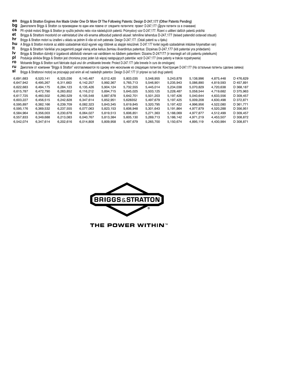 Briggs & Stratton DOV 100000 User Manual | Page 92 / 92