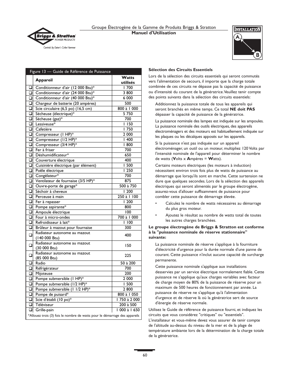 Briggs & Stratton 190839GS User Manual | Page 60 / 72