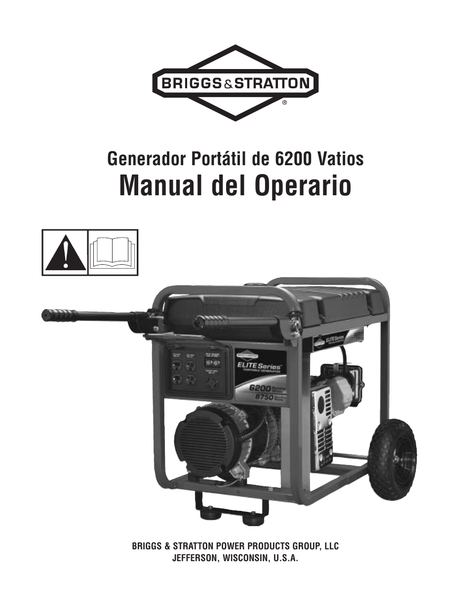 Manual del operario, Generador portátil de 6200 vatios | Briggs & Stratton 6200 Watt User Manual | Page 27 / 52