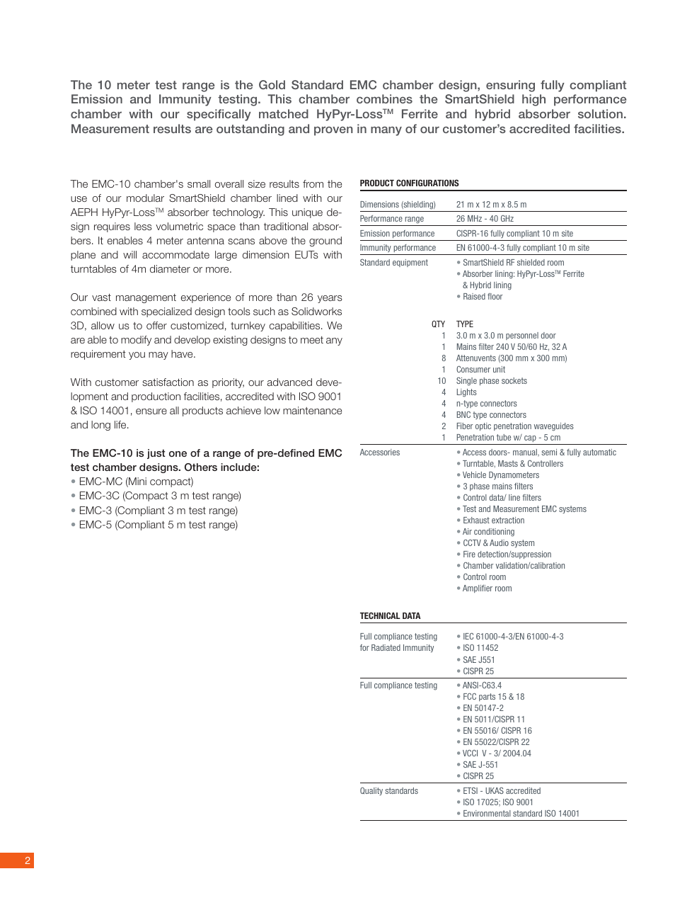 ORBIT FR EMC-10 Anechoic Chamber User Manual | Page 2 / 4