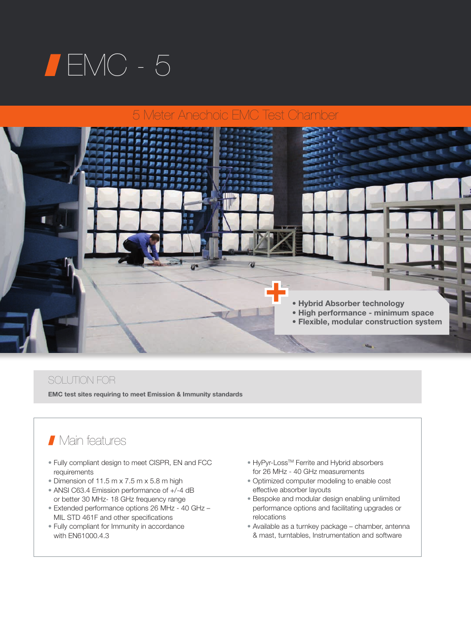 ORBIT FR EMC-5 Anechoic Chamber User Manual | 4 pages