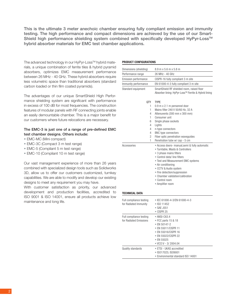 ORBIT FR EMC-3 Anechoic Chamber User Manual | Page 2 / 4