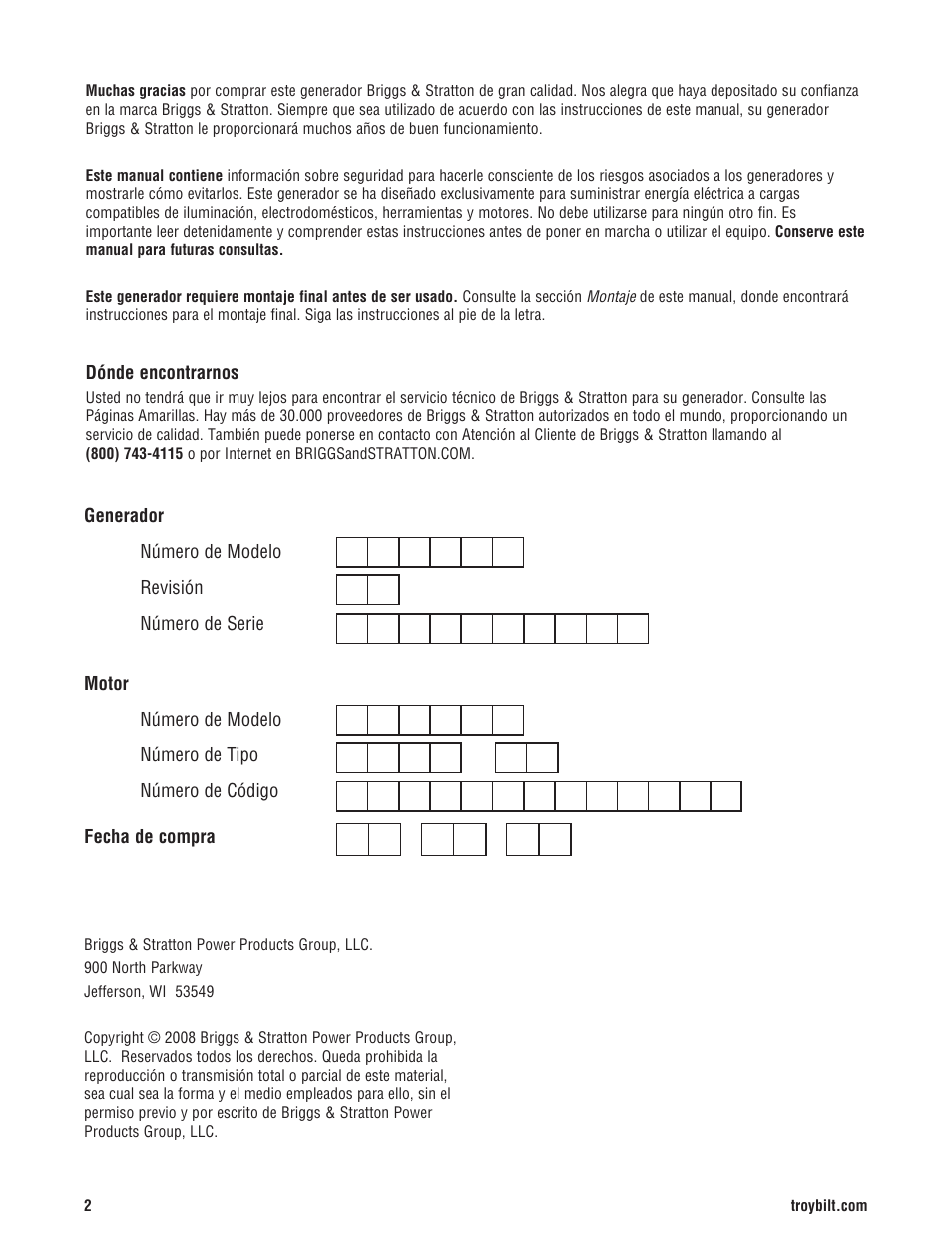 Briggs & Stratton 206405GS User Manual | Page 28 / 52