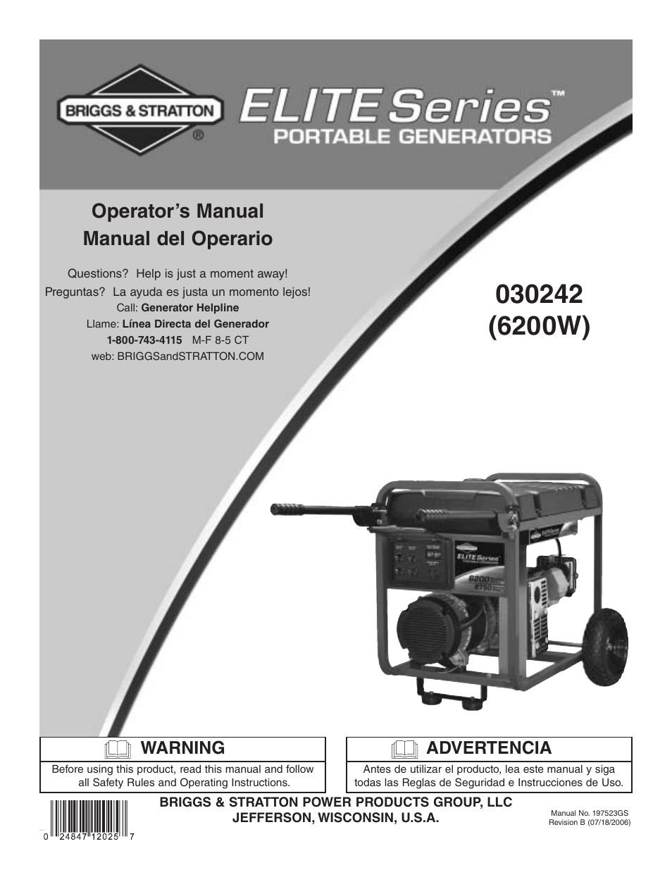 Briggs & Stratton 030242 User Manual | 32 pages