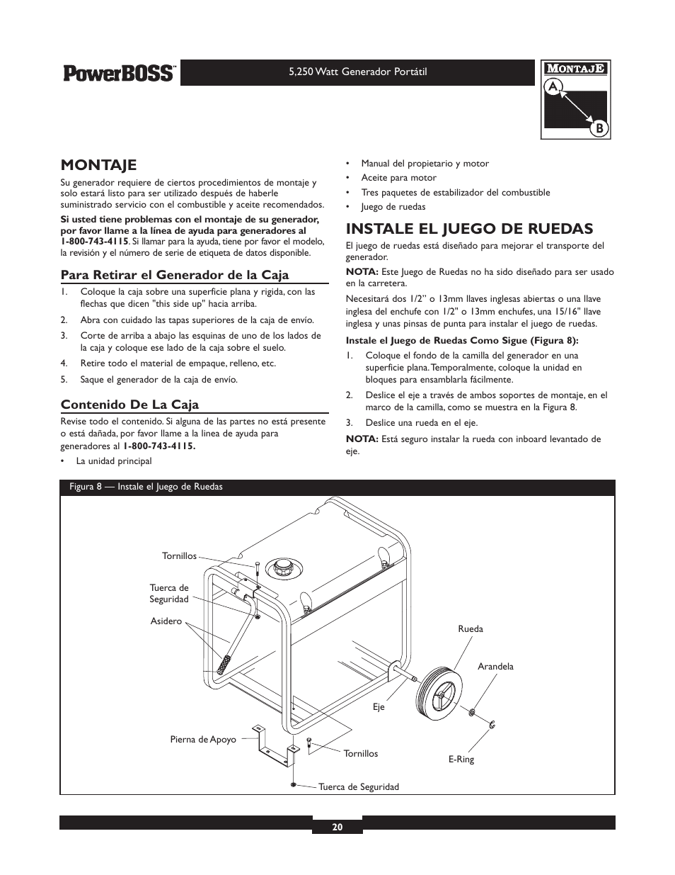 Briggs & Stratton PowerBoss 30217 User Manual | Page 20 / 28