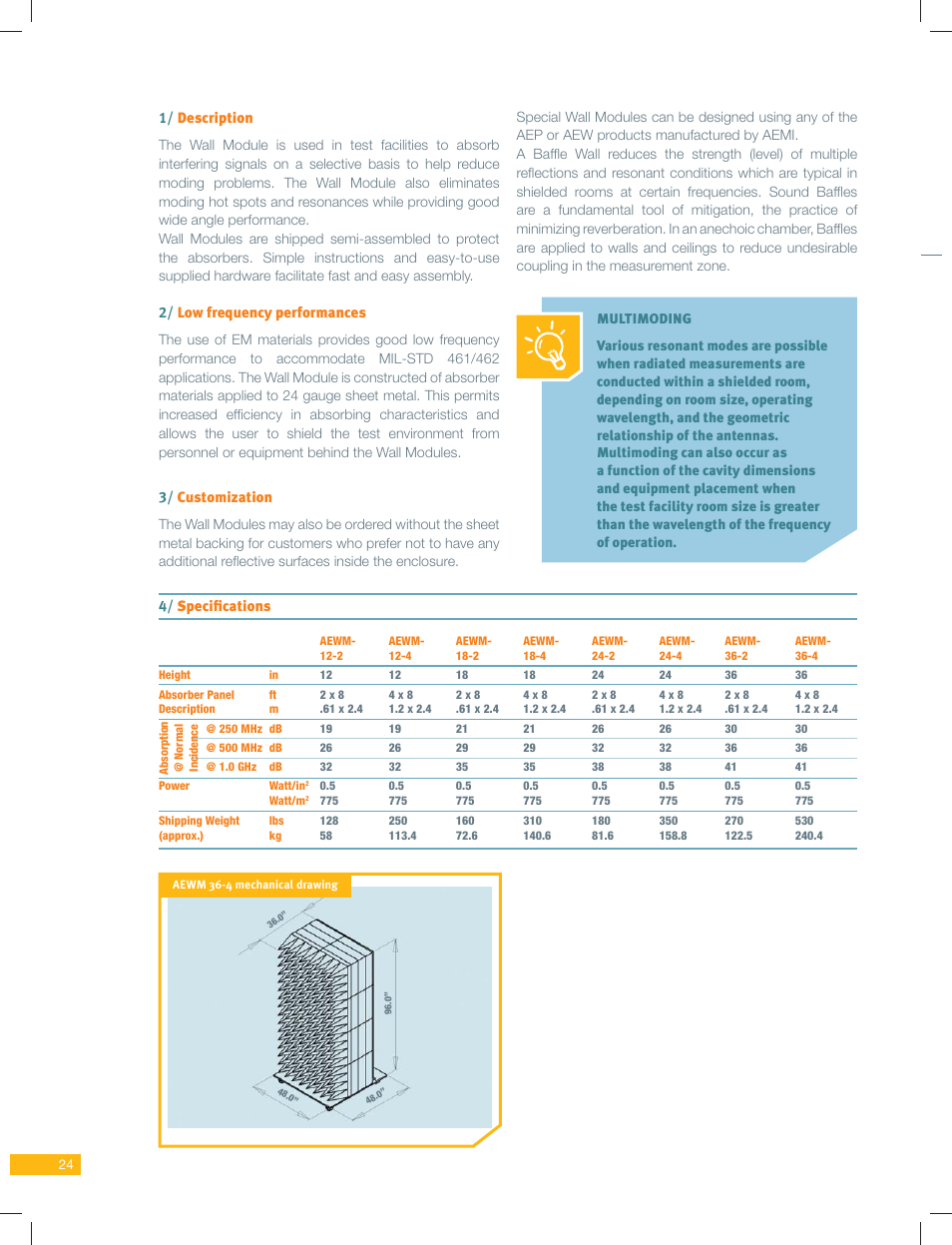 ORBIT FR Wall Module - AEWM Series User Manual | Page 2 / 2