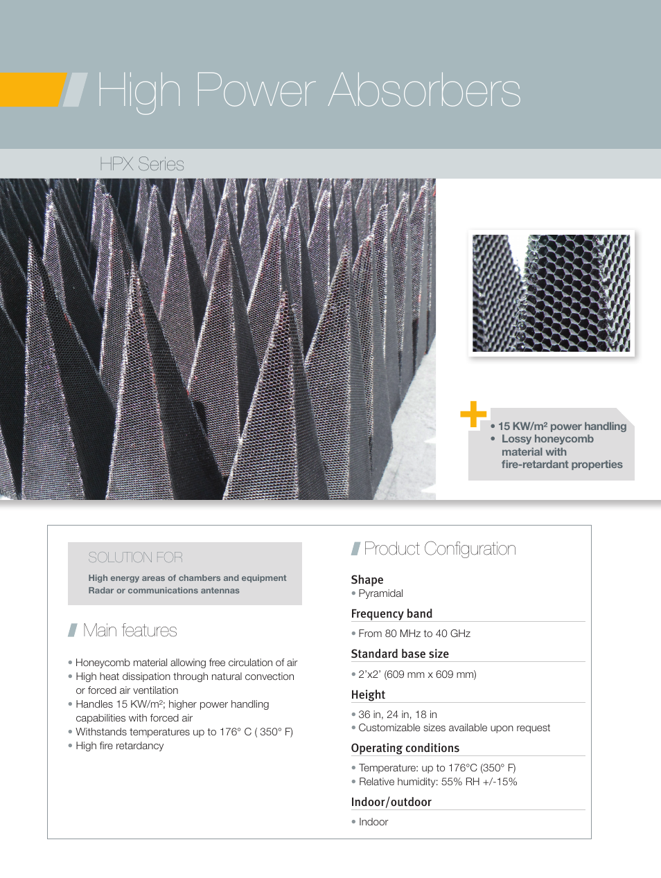 ORBIT FR High Power Absorbers User Manual | 2 pages