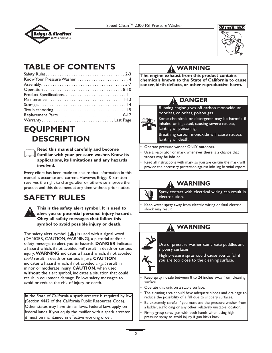 Briggs & Stratton 1909-0 User Manual | Page 2 / 32