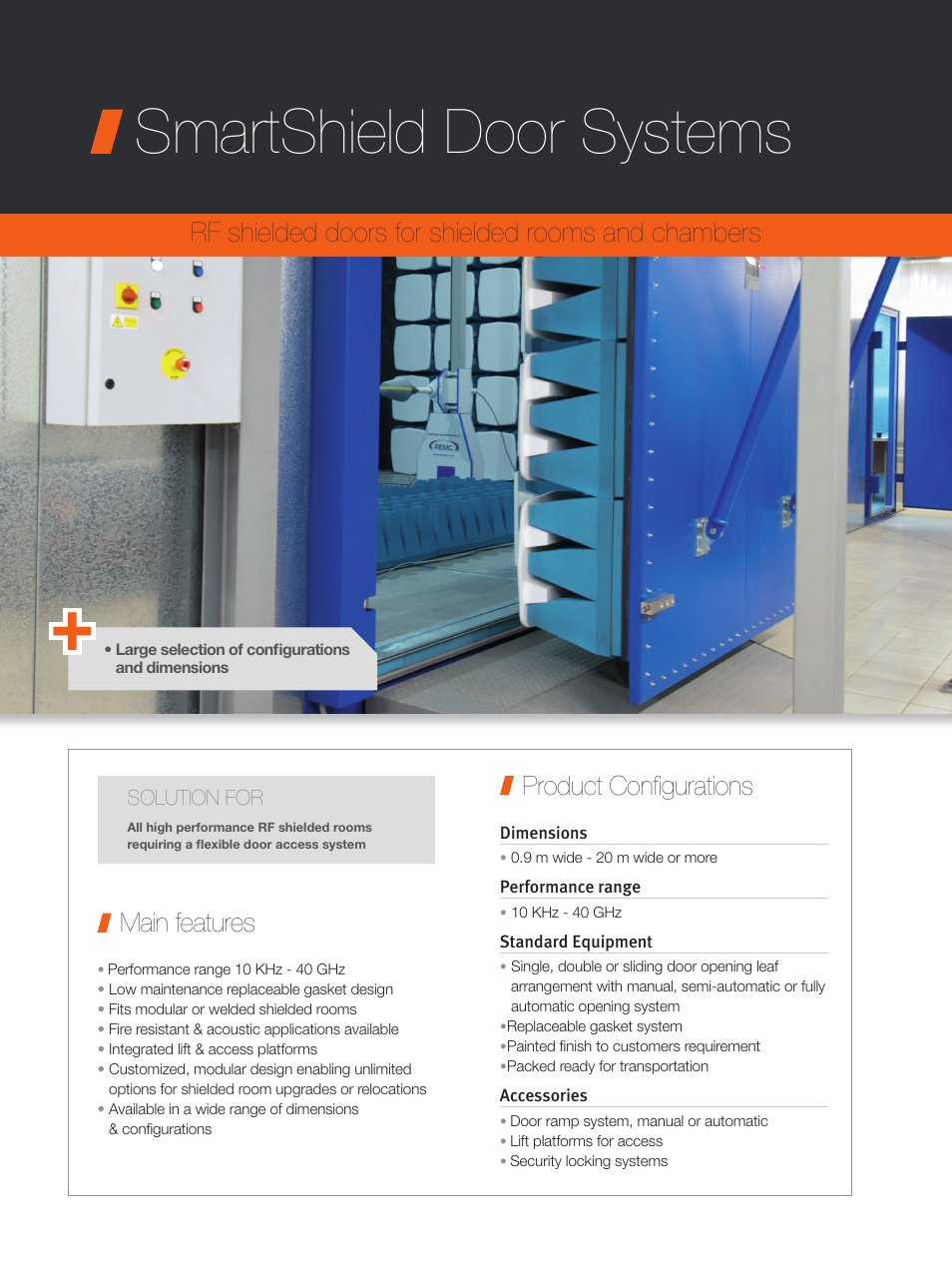 ORBIT FR Shielded doors User Manual | 2 pages