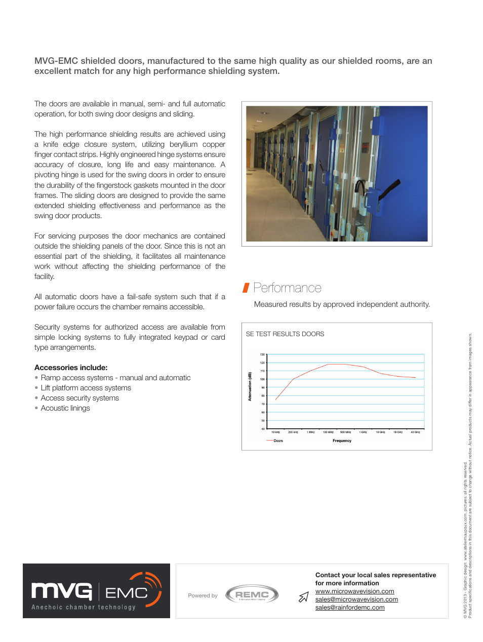 Performance | ORBIT FR Shielded doors User Manual | Page 2 / 2