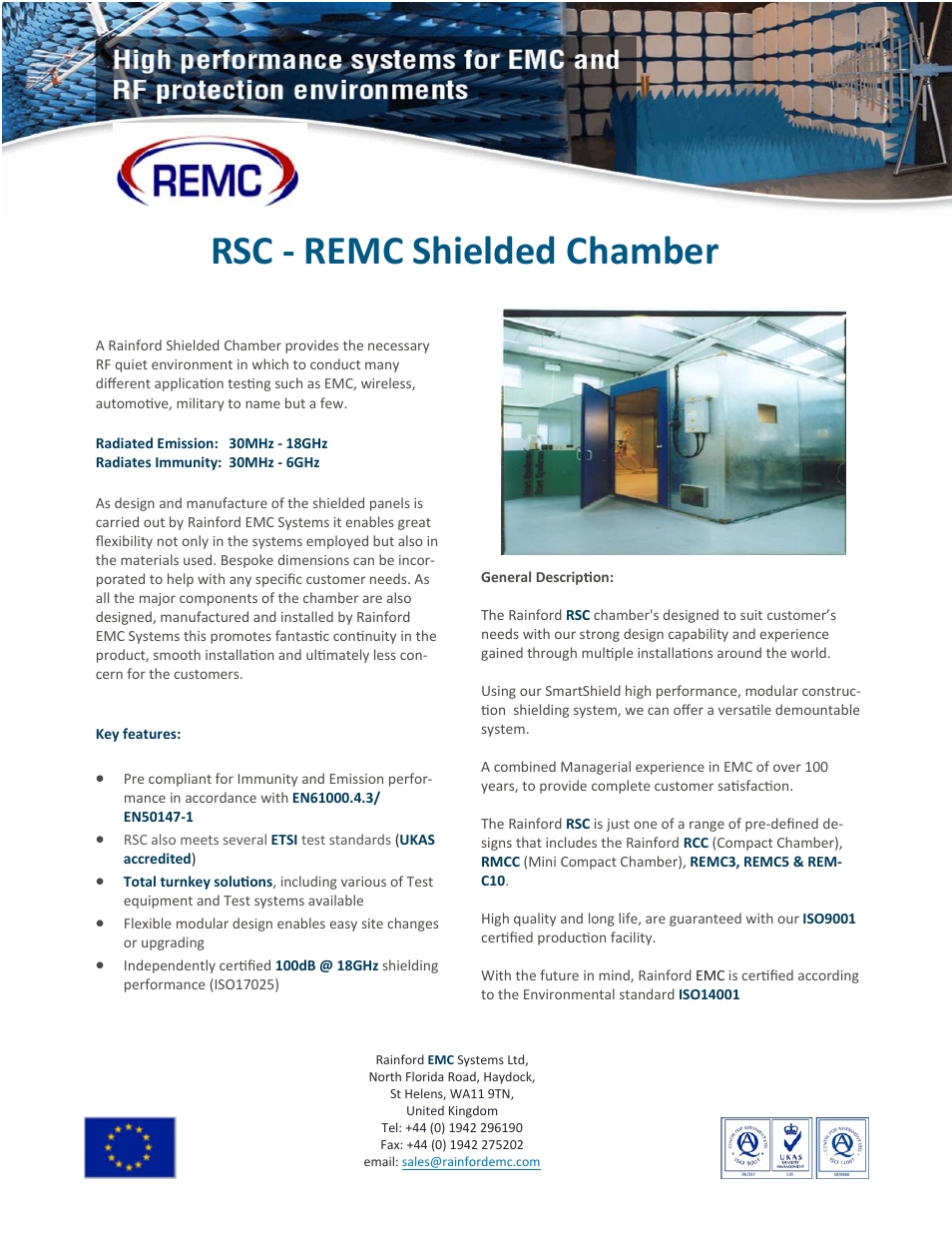 ORBIT FR Shielded Rooms User Manual | 2 pages