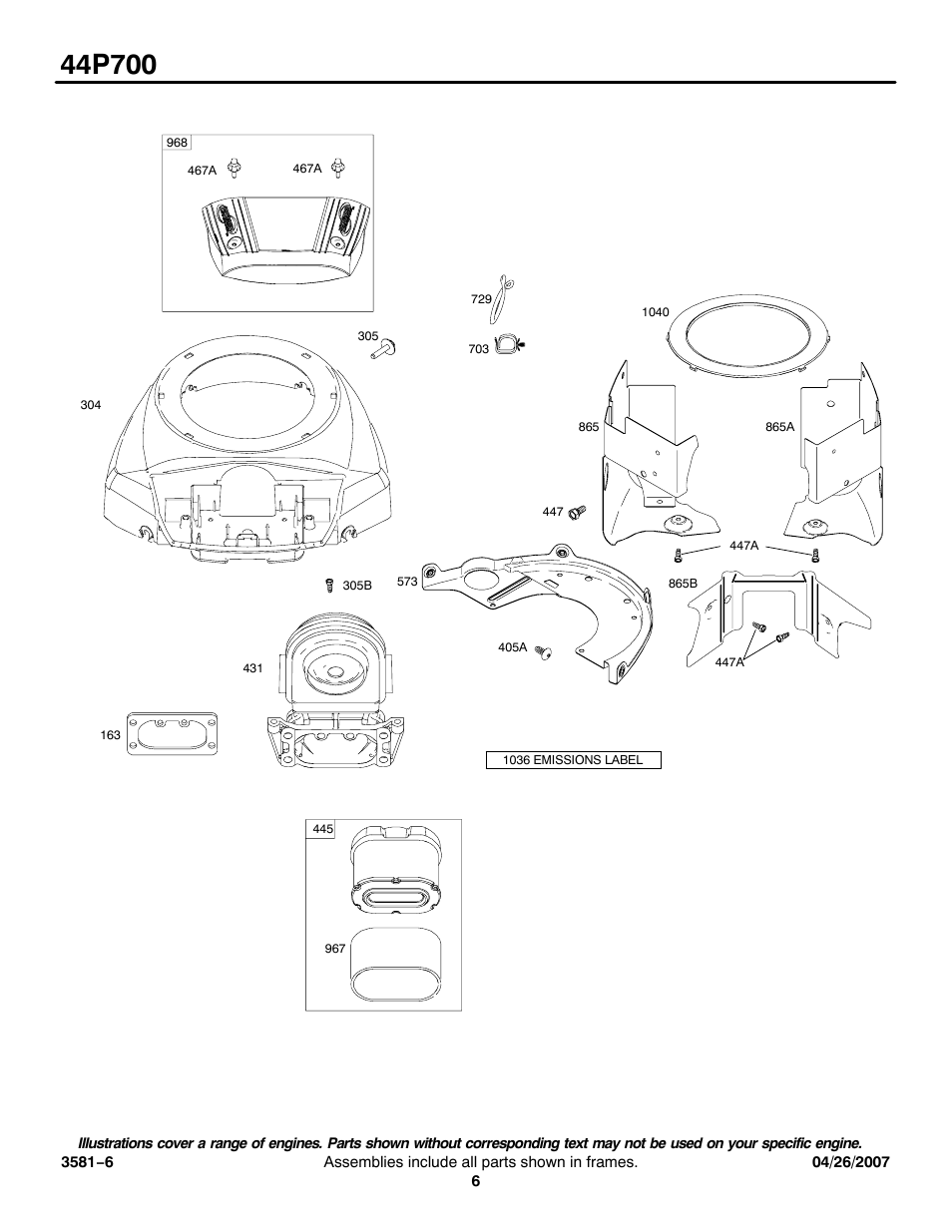 Briggs & Stratton 44P700 User Manual | Page 6 / 12