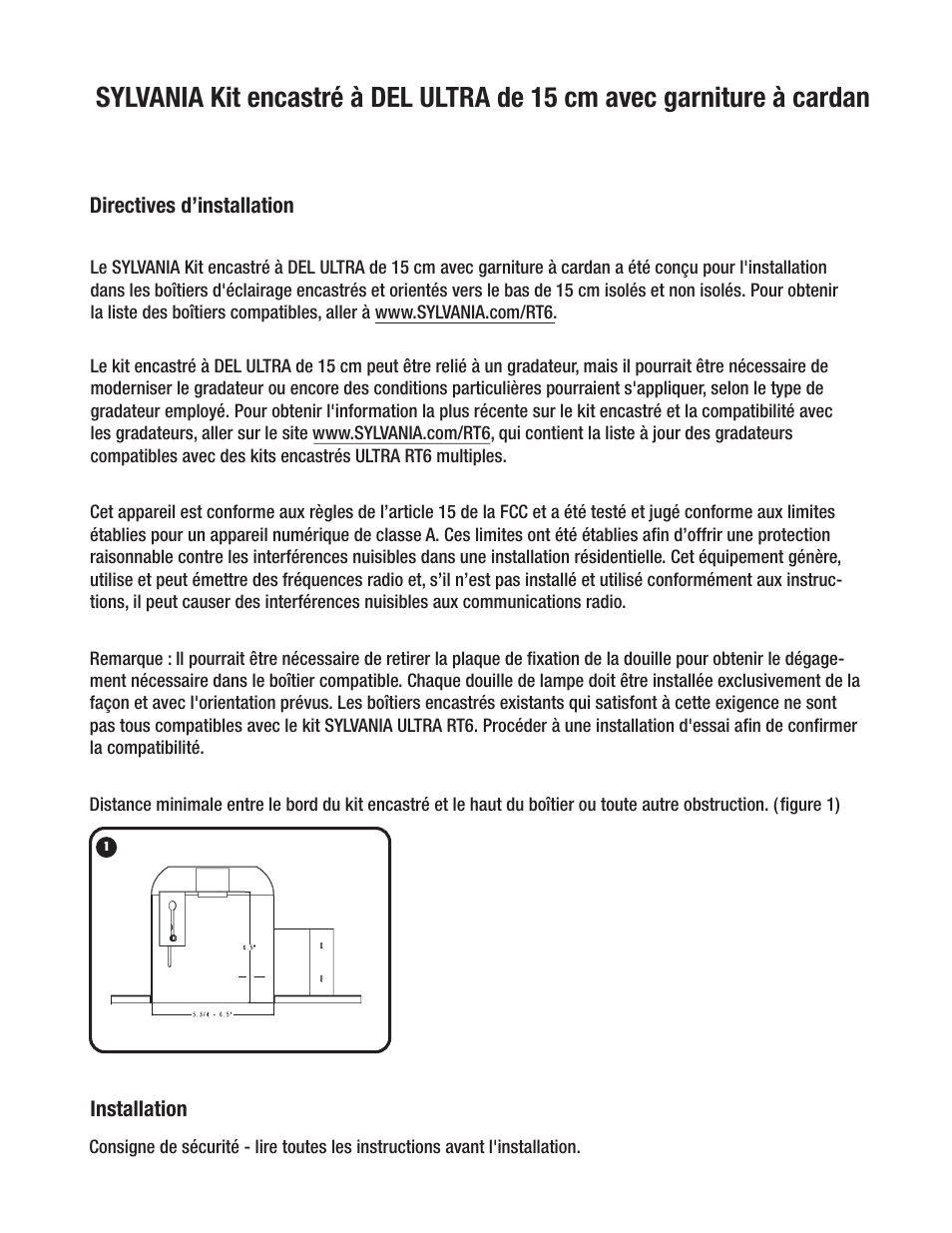 OSRAM SYLVANIA LED ULTRA 6” Gimbal Recessed Kit User Manual | Page 6 / 15