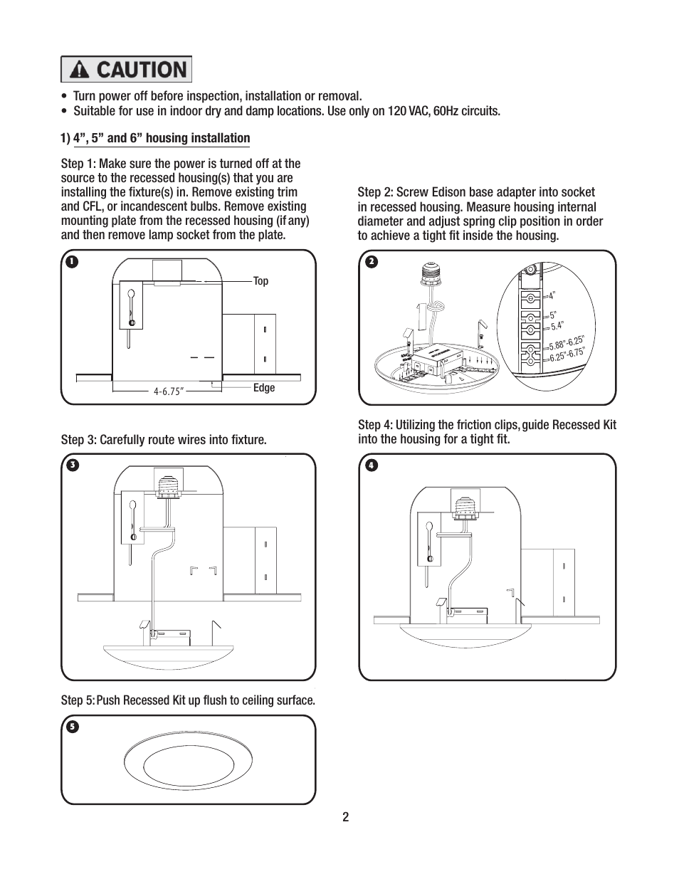 OSRAM SYLVANIA ULTRA LED Recessed and Surface Mount Downlight Kit User Manual | Page 2 / 4