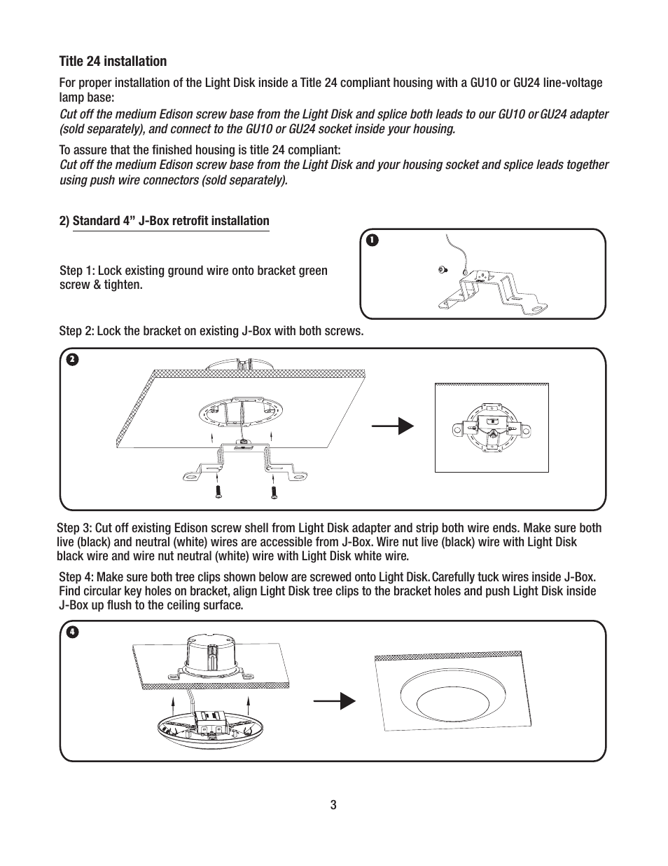 OSRAM SYLVANIA ULTRA LED Recessed and Surface Mount Downlight Kit User Manual | Page 3 / 4