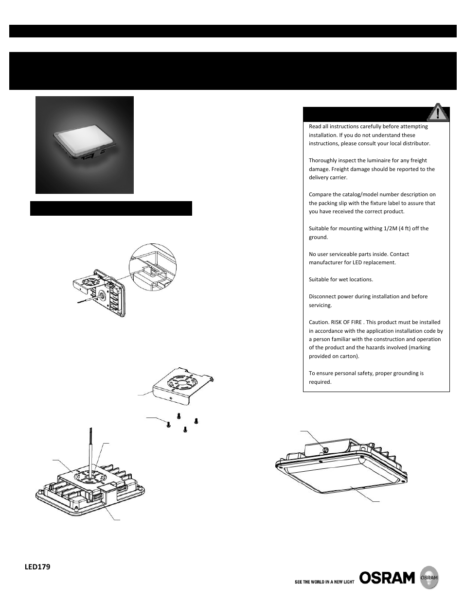 OSRAM SYLVANIA ProPoint Outdoor Luminaire Small Light Pack User Manual | 2 pages