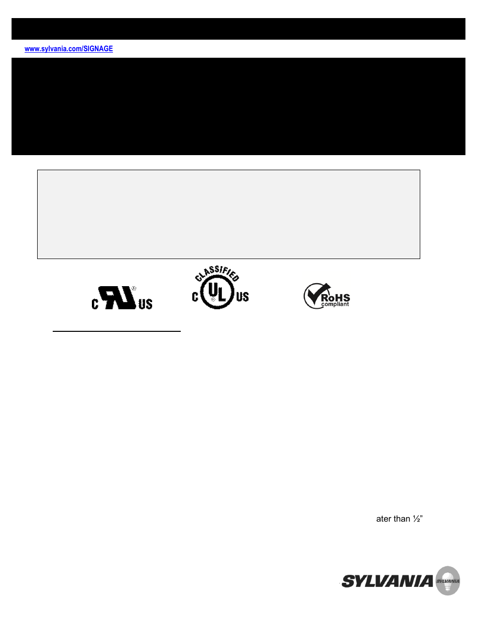 OSRAM SYLVANIA BoxLED Plus DS BX12BA-W4F User Manual | 8 pages