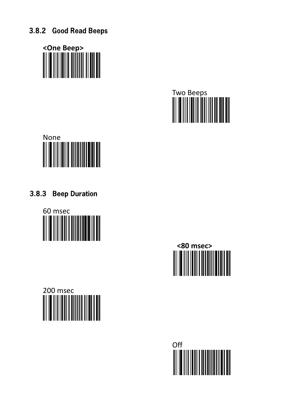 2 good read beeps, 3 beep duration | SCANTECH ID (Champtek company) VEGA V-1030 User Manual | Page 14 / 41