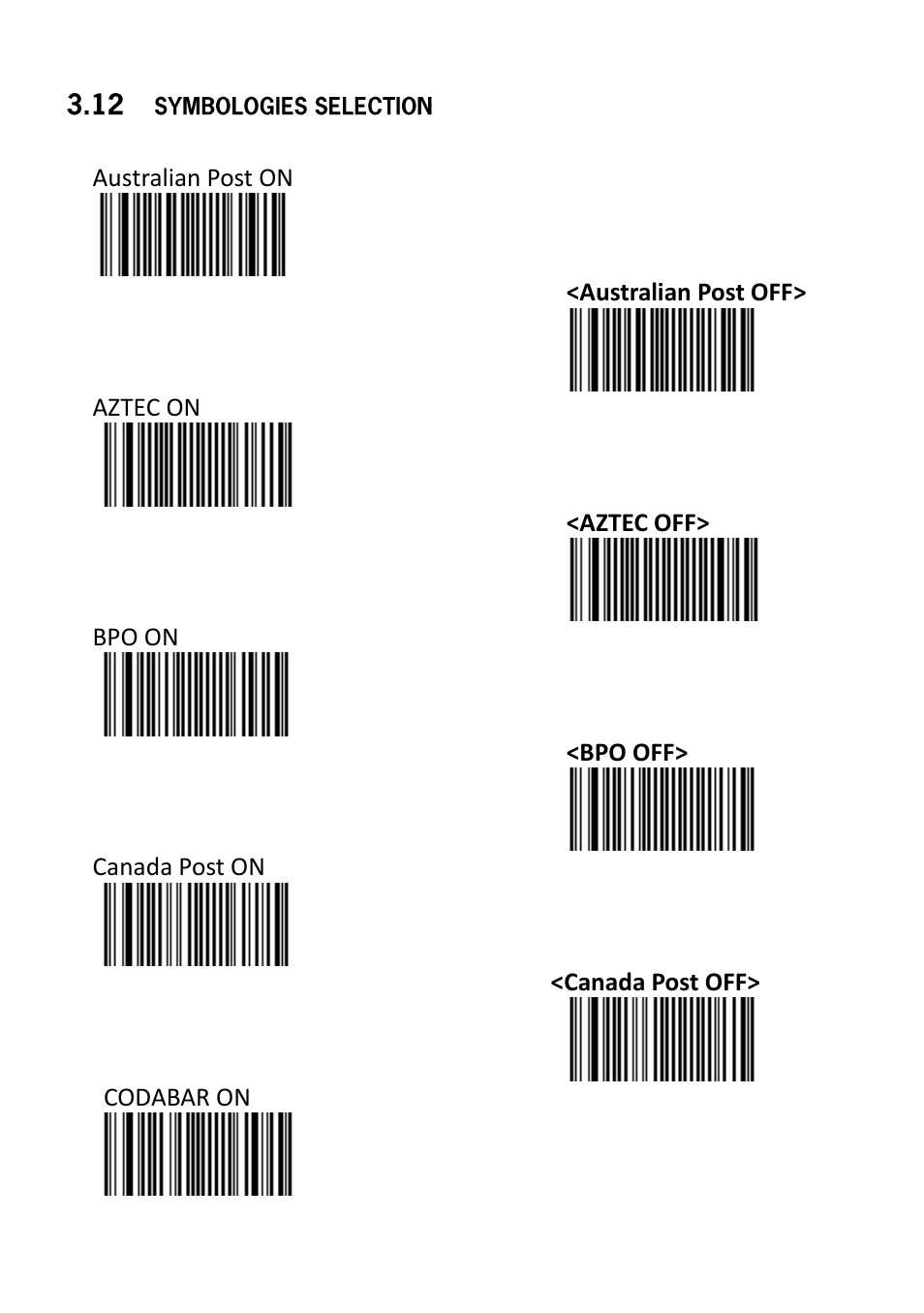Symbologies selection | SCANTECH ID (Champtek company) VEGA V-1030 User Manual | Page 25 / 41