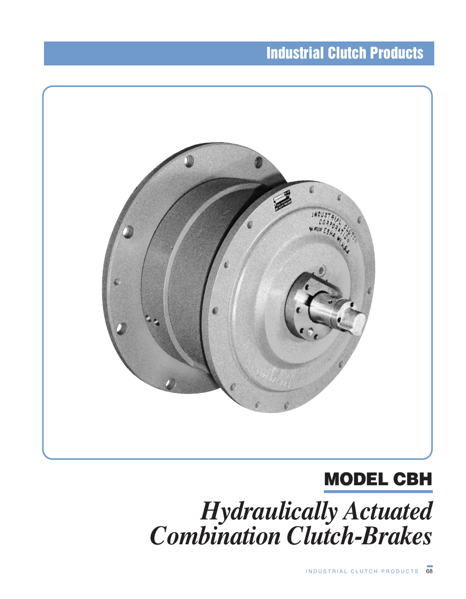 Wichita Clutch CBH Clutch Brake User Manual | 6 pages